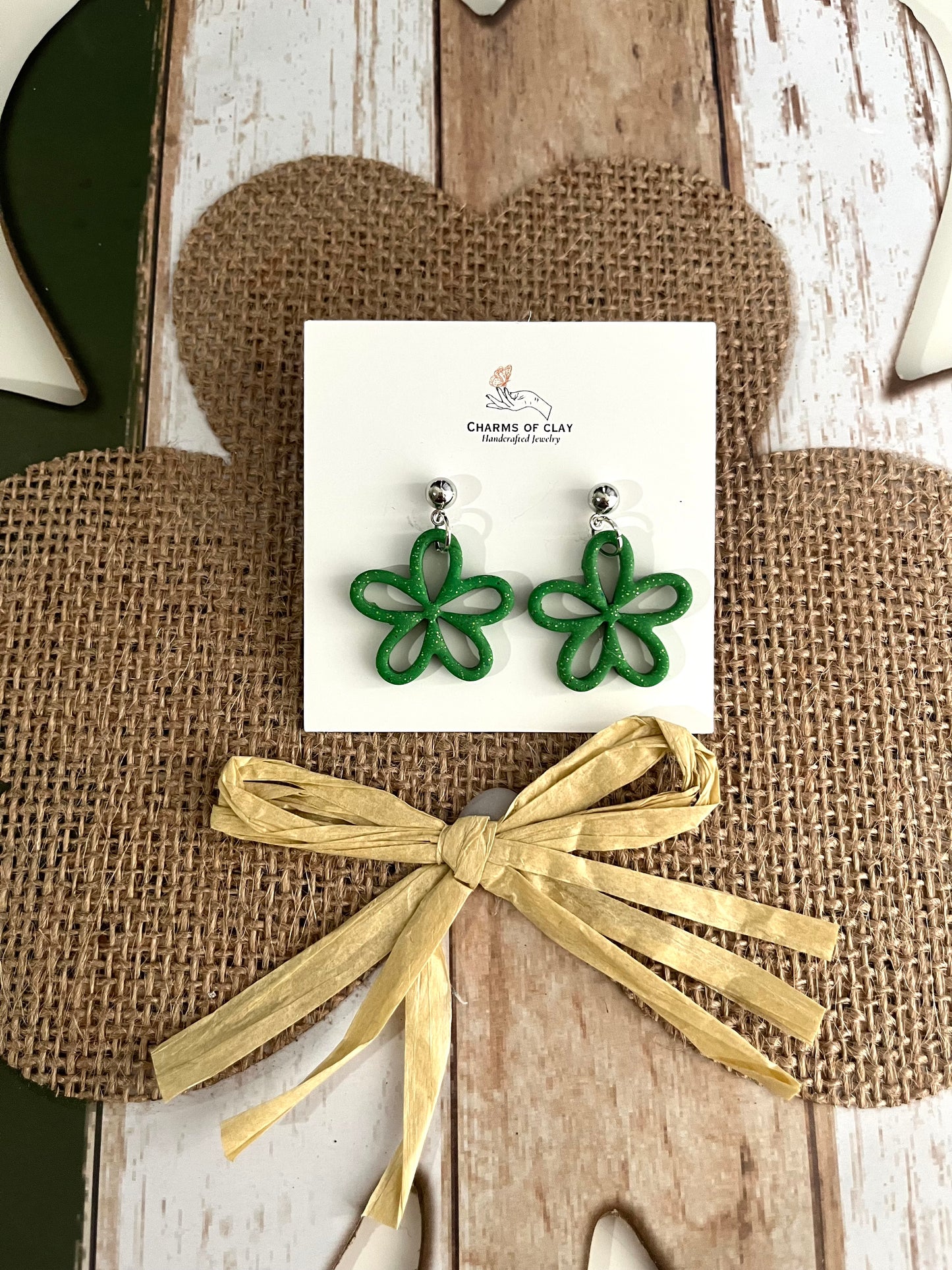Green flower dangle